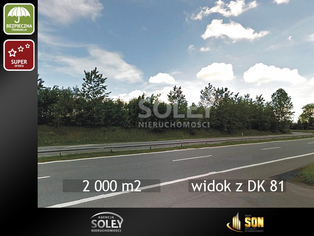 Nieruchomości: widok z DK 81