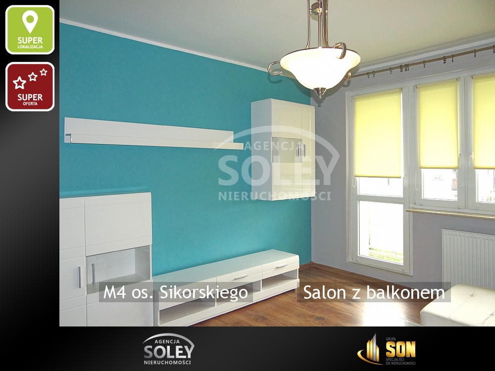 Salon z balkonem