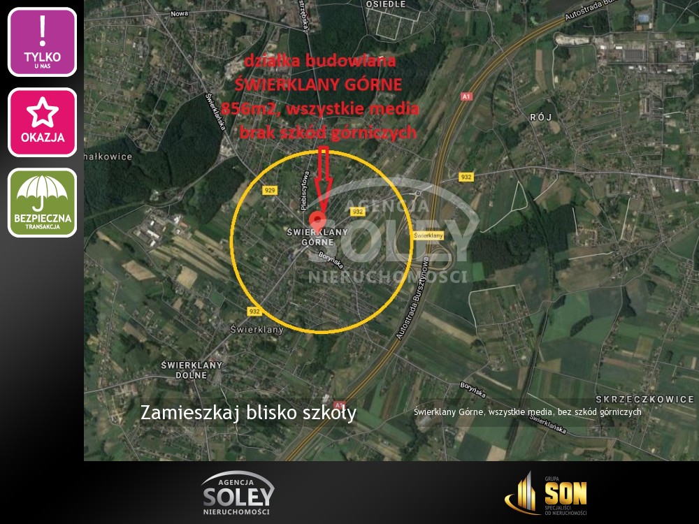 Nieruchomości: Świerklany Górne, wszystkie media, bez szkód górniczych