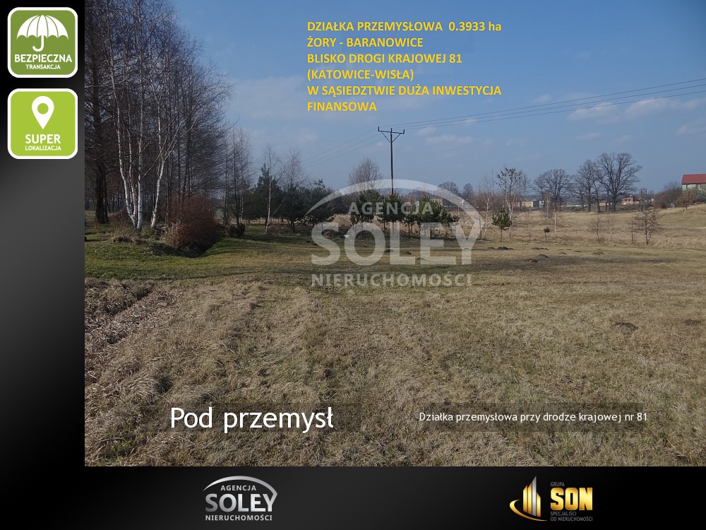 Nieruchomości: Działka przemysłowa przy drodze krajowej nr 81