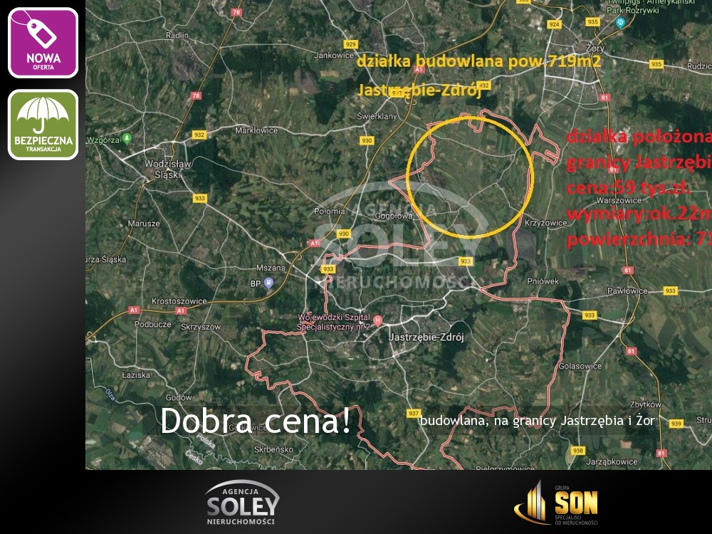 Nieruchomości: budowlana, na granicy Jastrzębia i Żor