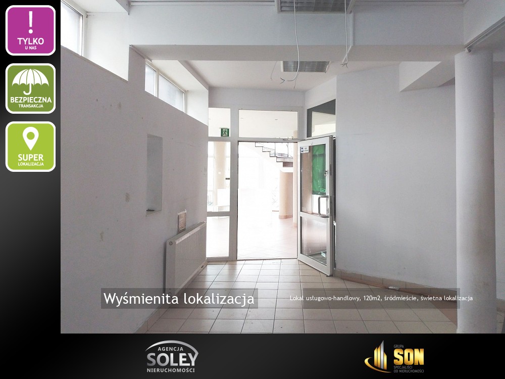 Nieruchomości: Lokal usługowo-handlowy, 120m2, śródmieście, świetna lokalizacja