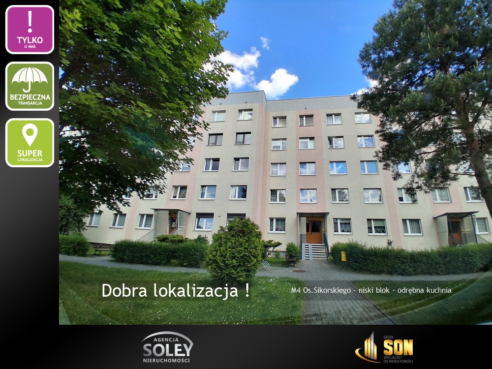 M4 Os.Sikorskiego - niski blok - odrębna kuchnia